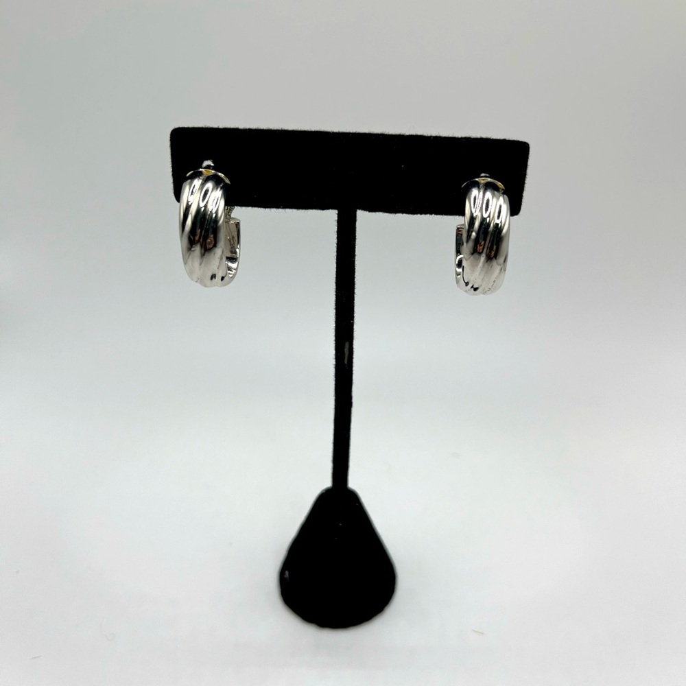 Milor 18k White Gold Hoops